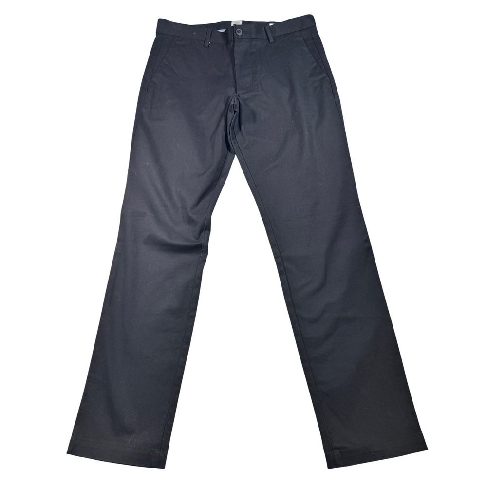 GAP Mens Slim Fit Chinos Pants Black Size 32x32‎ Cotton Lycra Blend casual basic